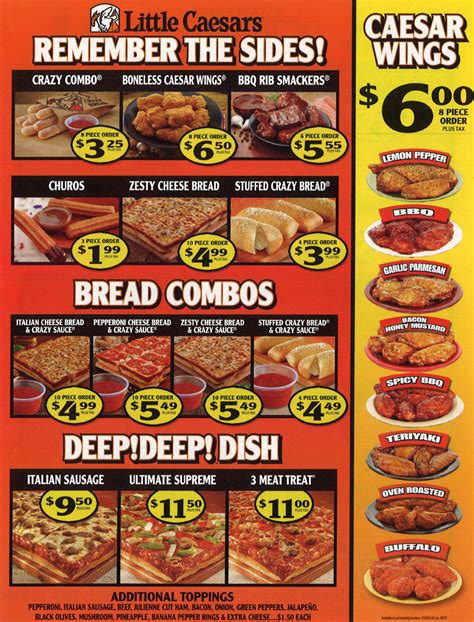 About Little Caesars Headquartered in Detroit, Michigan, Little Caesars was founded by Mike and Marian Ilitch in 1959 as a single, family-owned store. . Little carsars menu